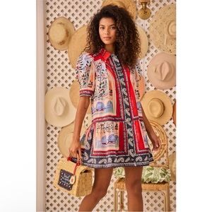 Hunter Bell Colorful Patterned Dress NEW